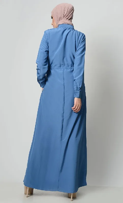 Minimalistic Waist Drawstring Abaya