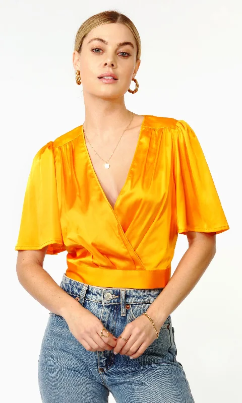 Reese Open Back Wrap Blouse