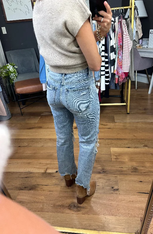 The Mallory Distressed Mom Jean