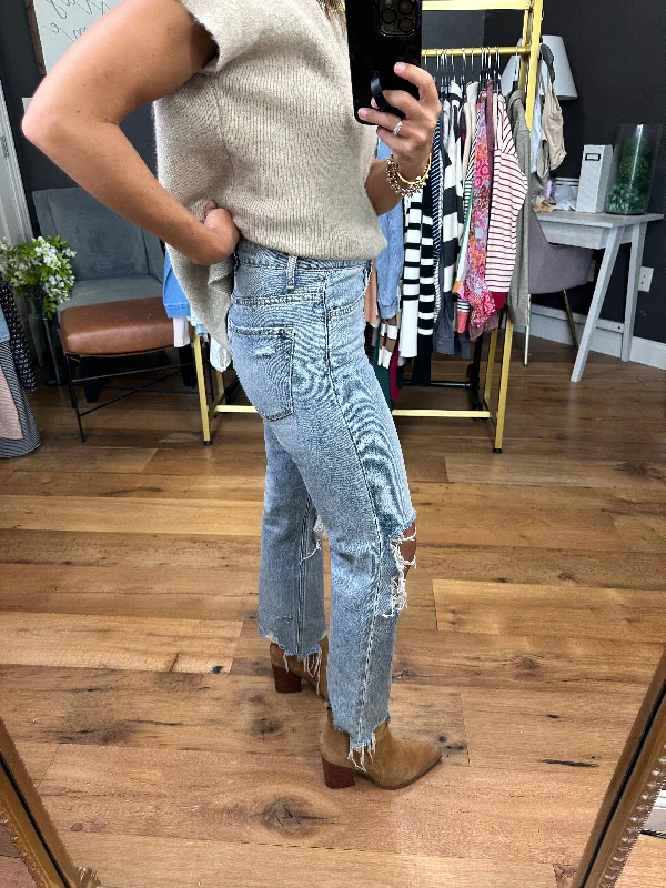 The Mallory Distressed Mom Jean