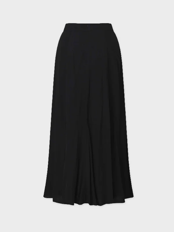 TRUMPET FLARE SKIRT-BLACK