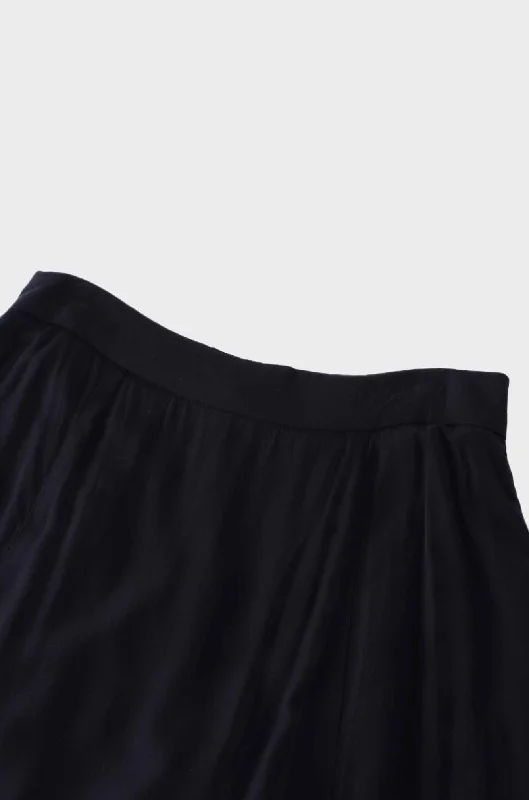 TRUMPET FLARE SKIRT-BLACK