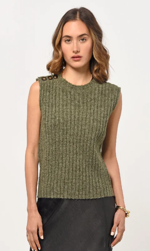 Yale Melange Sweater Knit Top