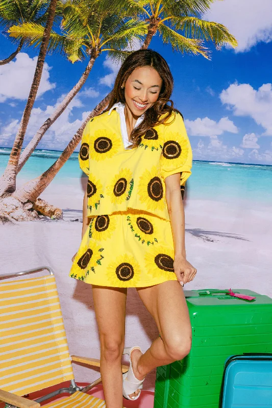 Yellow Sunflower Skort