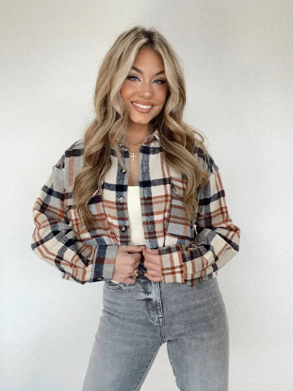 Too Toasty Plaid Top