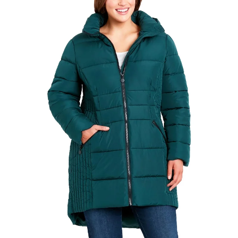 Evans Womens Plus Quilted Hooded Puffer Jacket