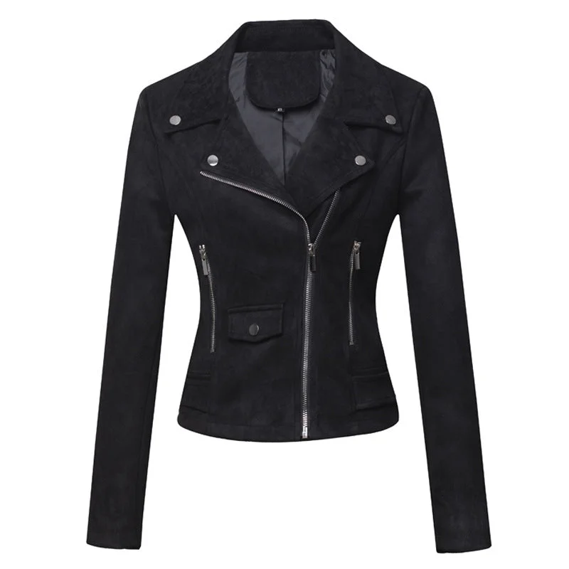 FZ Women's Slim Suede Leather Jacket