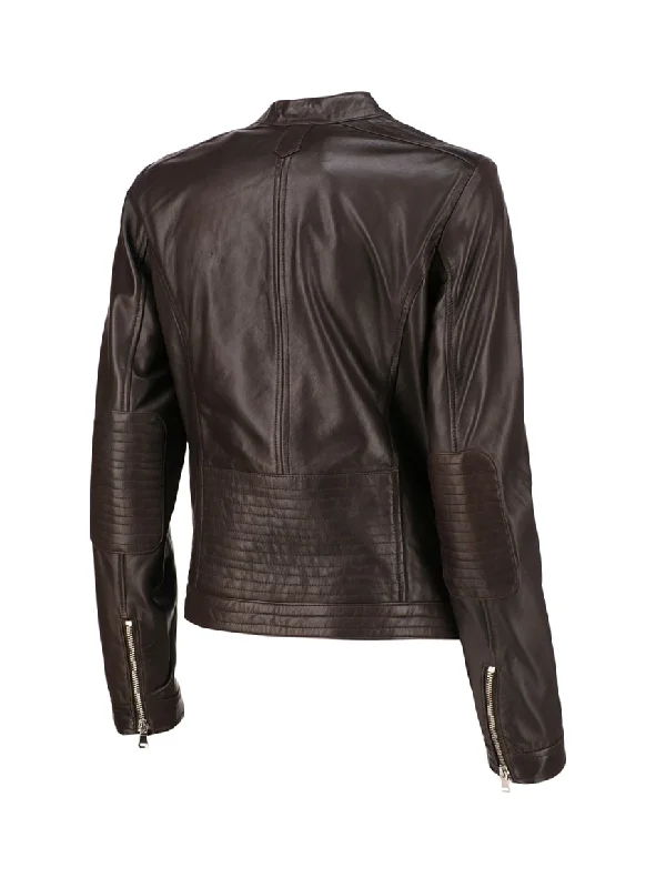 Womens Stylish Biker  Real Leather Jacket