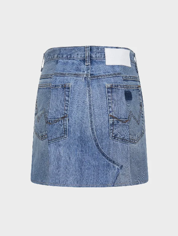 Denim Mini Skirt Light Blue