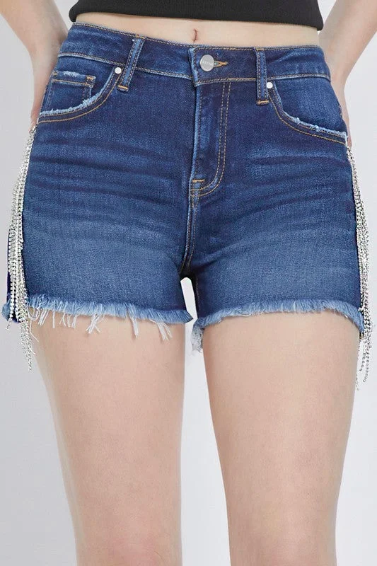 Fringed Denim Shorts(800)