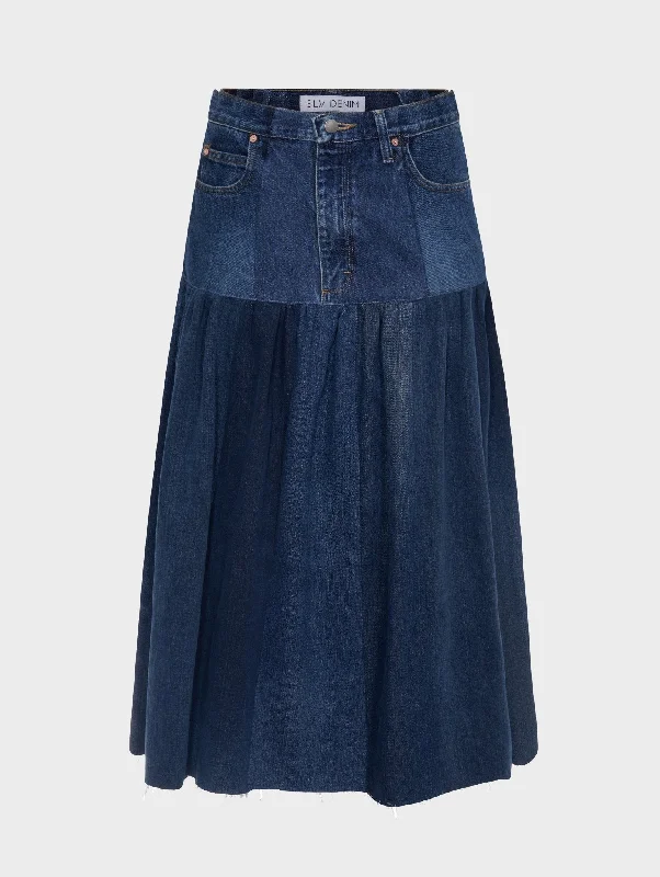 Harvard Denim Skirt Dark Blue