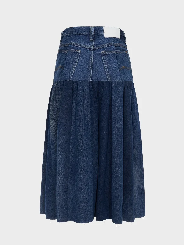 Harvard Denim Skirt Dark Blue