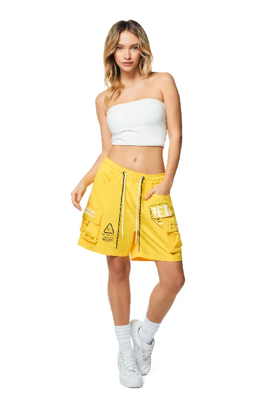 Utility Slouched Shorts - Canary