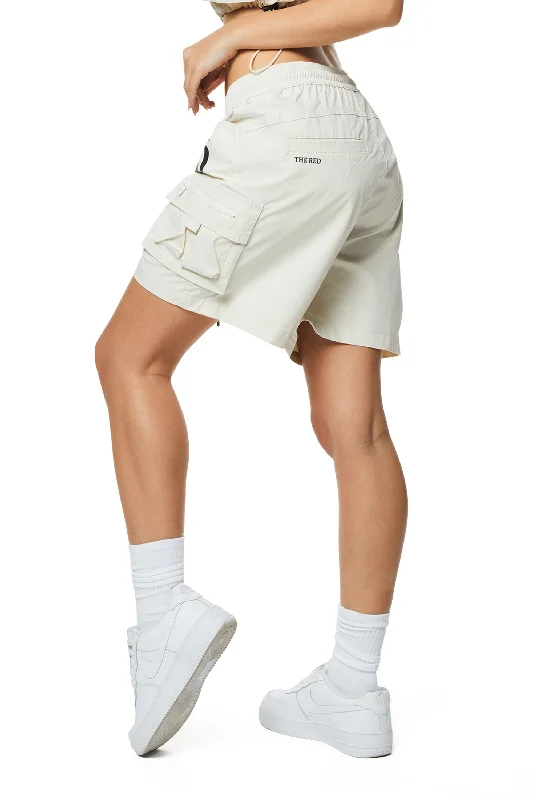 Utility Slouched Shorts - Oatmeal