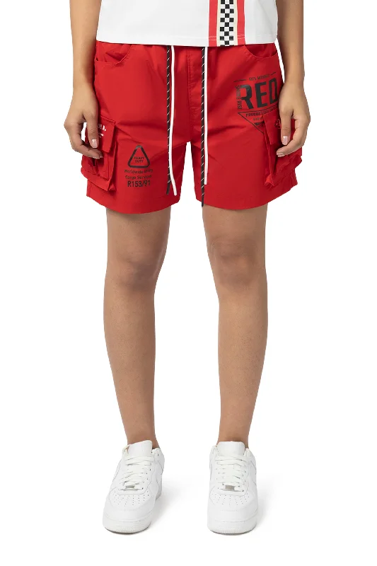 Utility Slouched Shorts - True Red