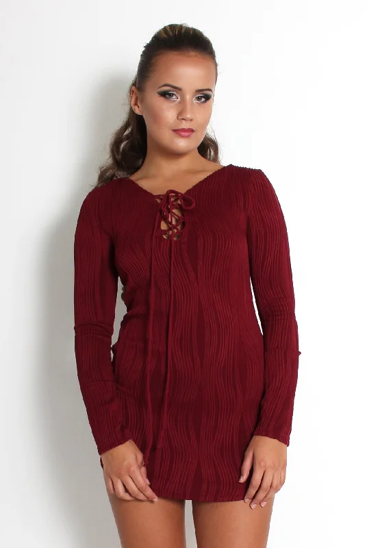 Gracie Purple Tie Front Mini Dress Trendy Wraparound Mini Dress